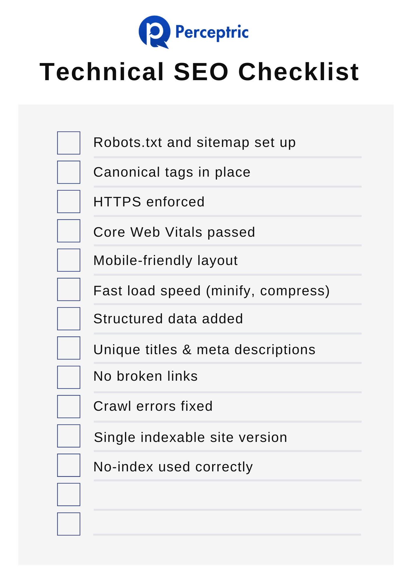Technical SEO checklist for SEO for auto recyclers