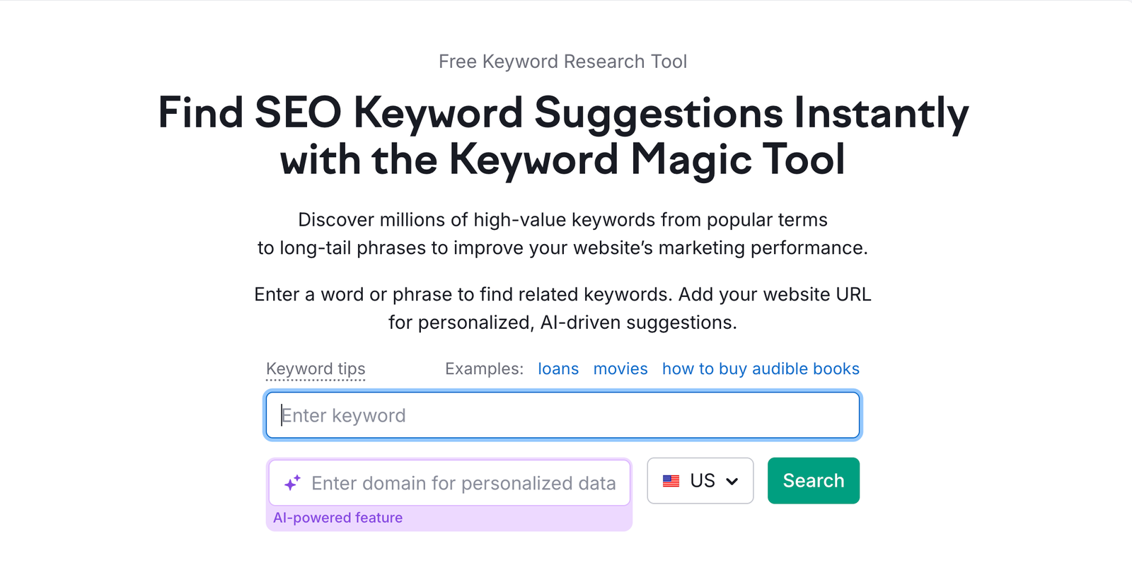 This shows how you can do SEO keyword research for {search_term} using Keyword Magic Tool
