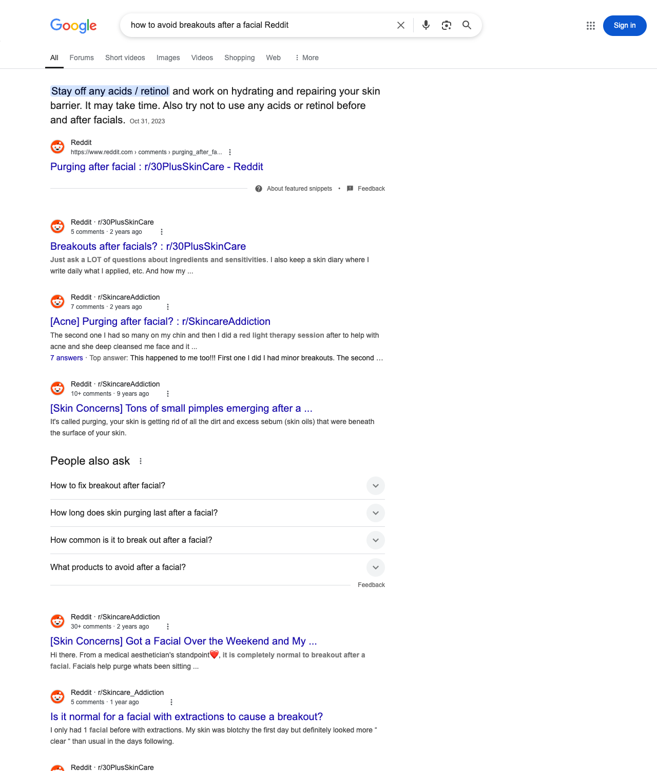 One of the best ways to do keyword research while optimizing SEO for wellness spas is to go to Reddit and type in questions that people interested in wellness spa services is looking for.