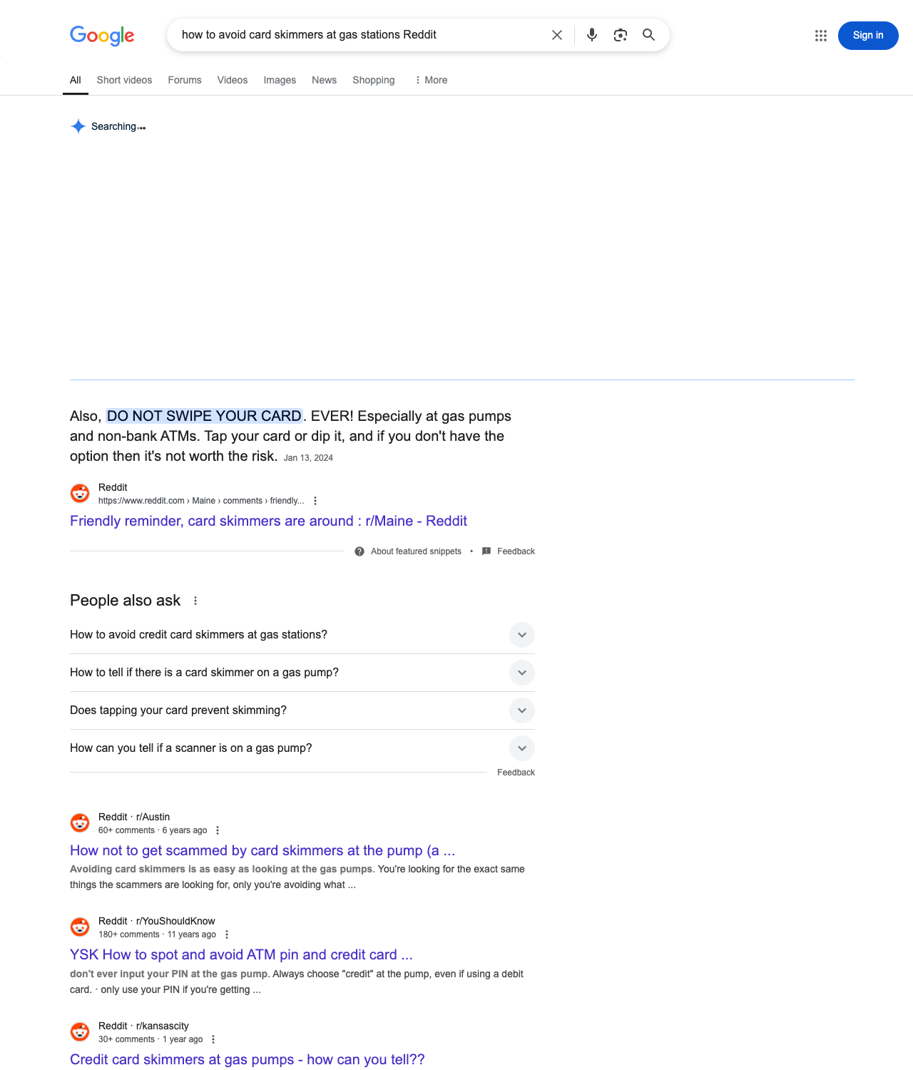 One of the best ways to do keyword research while optimizing SEO for gas stations is to go to Reddit and type in questions that people interested in gas station services is looking for.