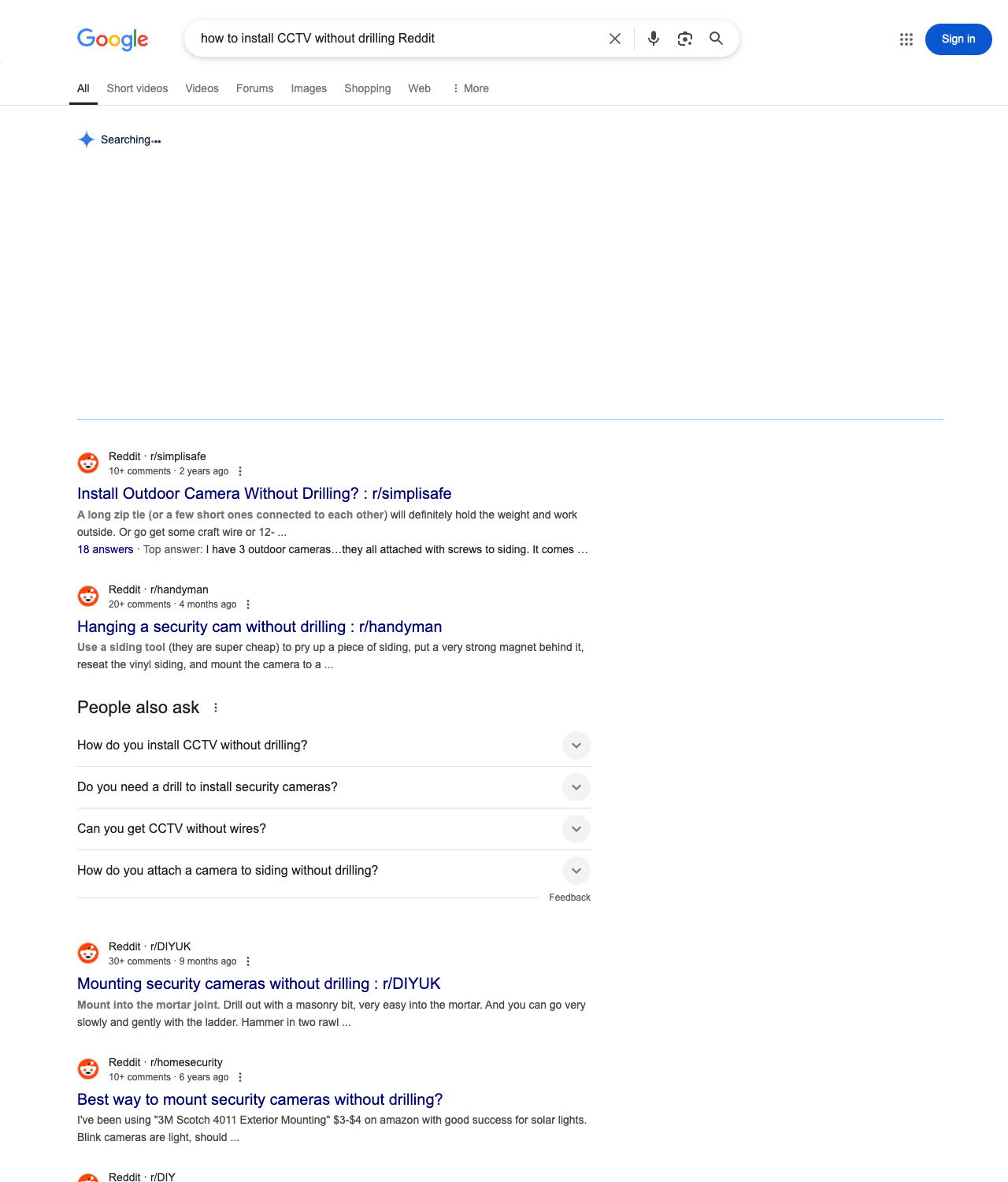One of the best ways to do keyword research while optimizing SEO for CCTV installers is to go to Reddit and type in questions that people interested in cctv installation services is looking for.