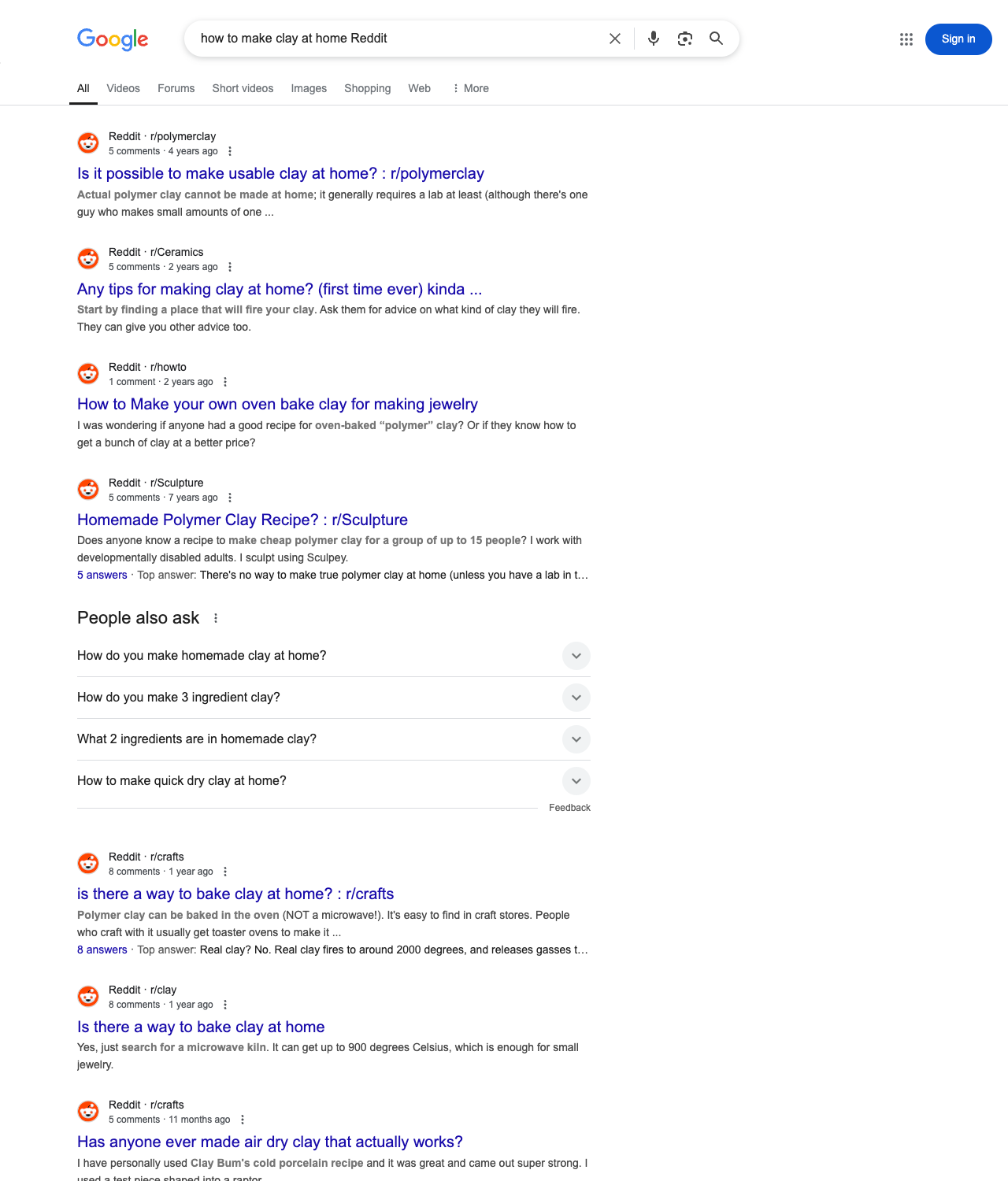 One of the best ways to do keyword research while optimizing SEO for arts and crafts stores is to go to Reddit and type in questions that people interested in arts and crafts services is looking for.