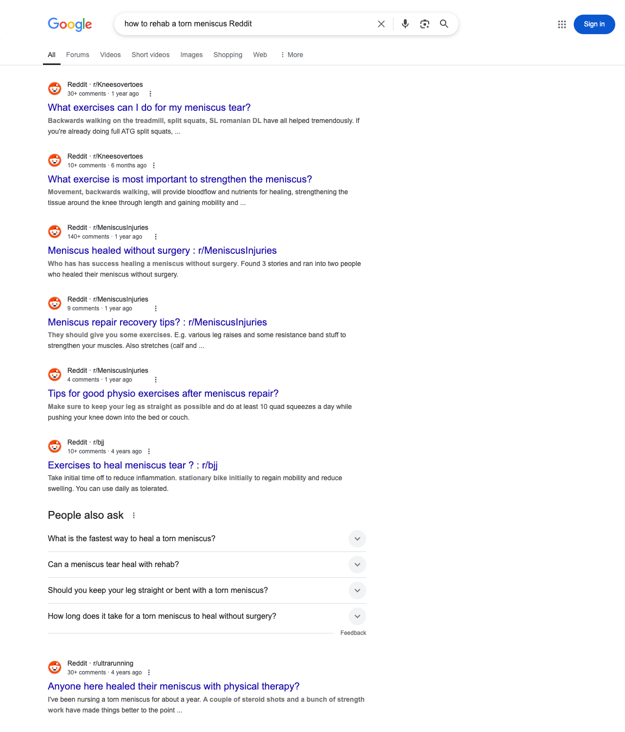 One of the best ways to do keyword research while optimizing SEO for orthopedic clinics is to go to Reddit and type in questions that people interested in orthopedic services is looking for.