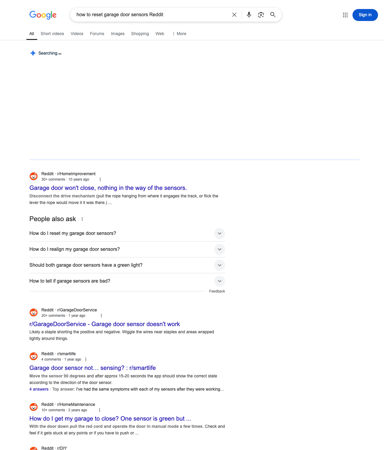 One of the best ways to do keyword research while optimizing SEO for garage door companies is to go to Reddit and type in questions that people interested in garage door services is looking for.