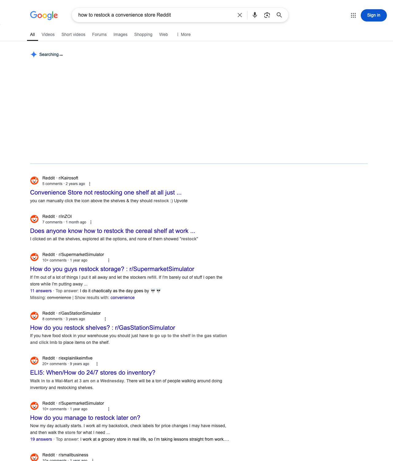 One of the best ways to do keyword research while optimizing SEO for convenience stores is to go to Reddit and type in questions that people interested in convenience store services is looking for.