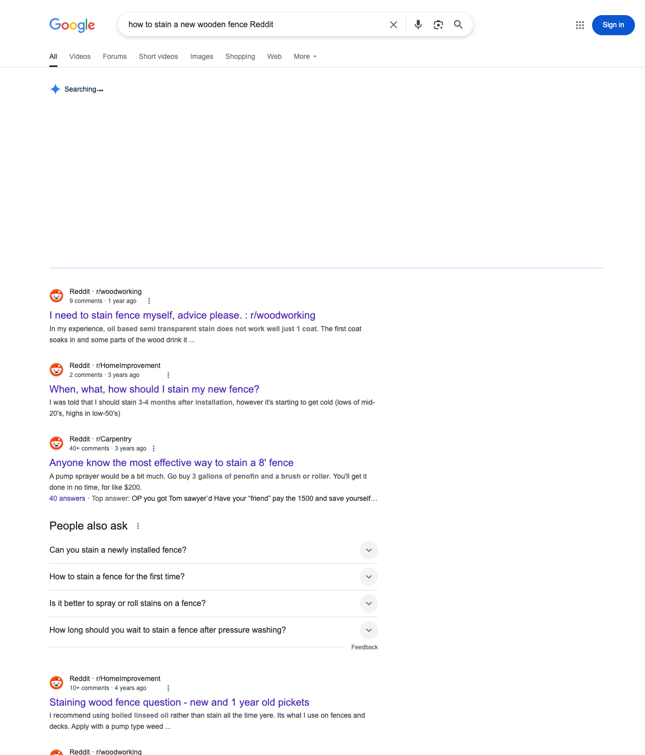 One of the best ways to do keyword research while optimizing SEO for fence companies is to go to Reddit and type in questions that people interested in fencing services is looking for.