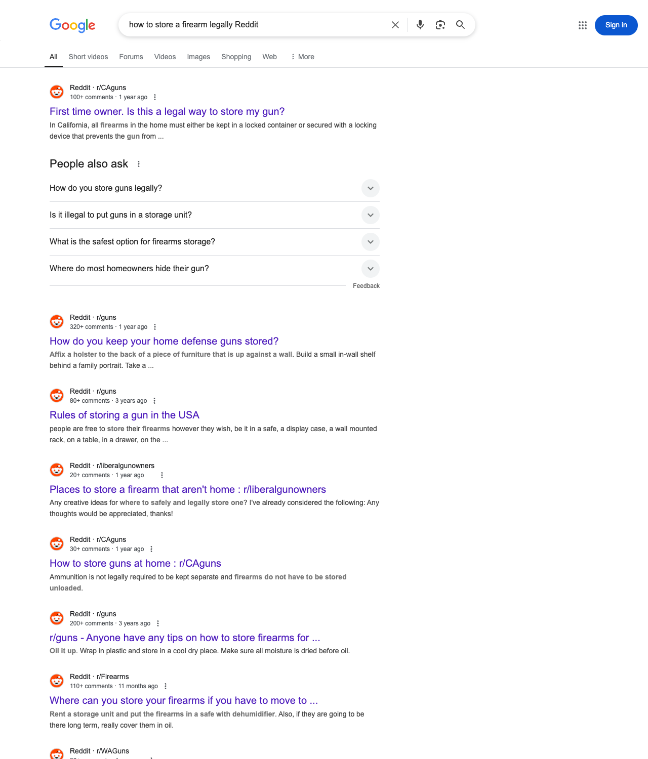 One of the best ways to do keyword research while optimizing SEO for gun stores is to go to Reddit and type in questions that people interested in firearm retail services is looking for.