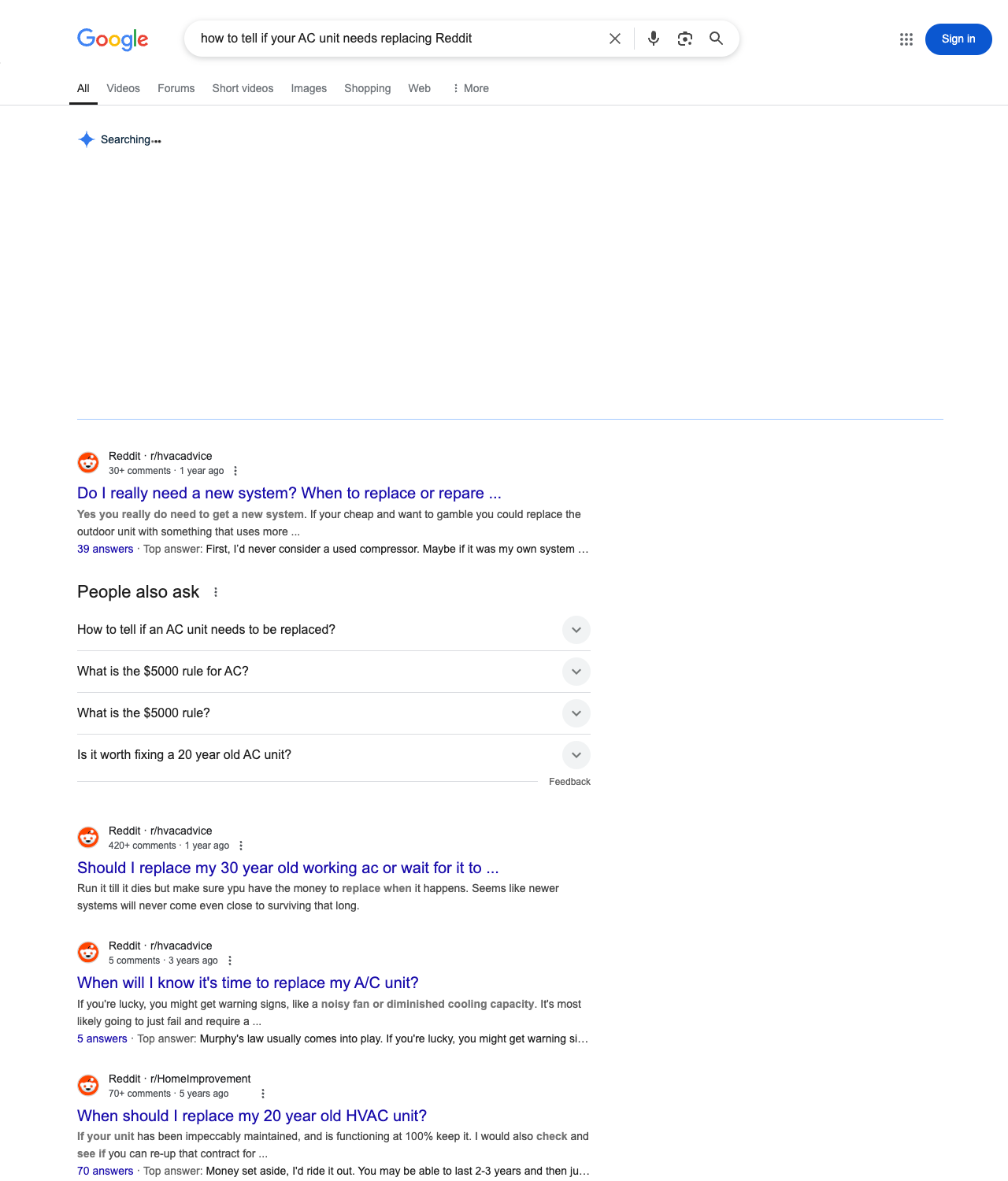 One of the best ways to do keyword research while optimizing SEO for HVAC companies is to go to Reddit and type in questions that people interested in hvac services is looking for.