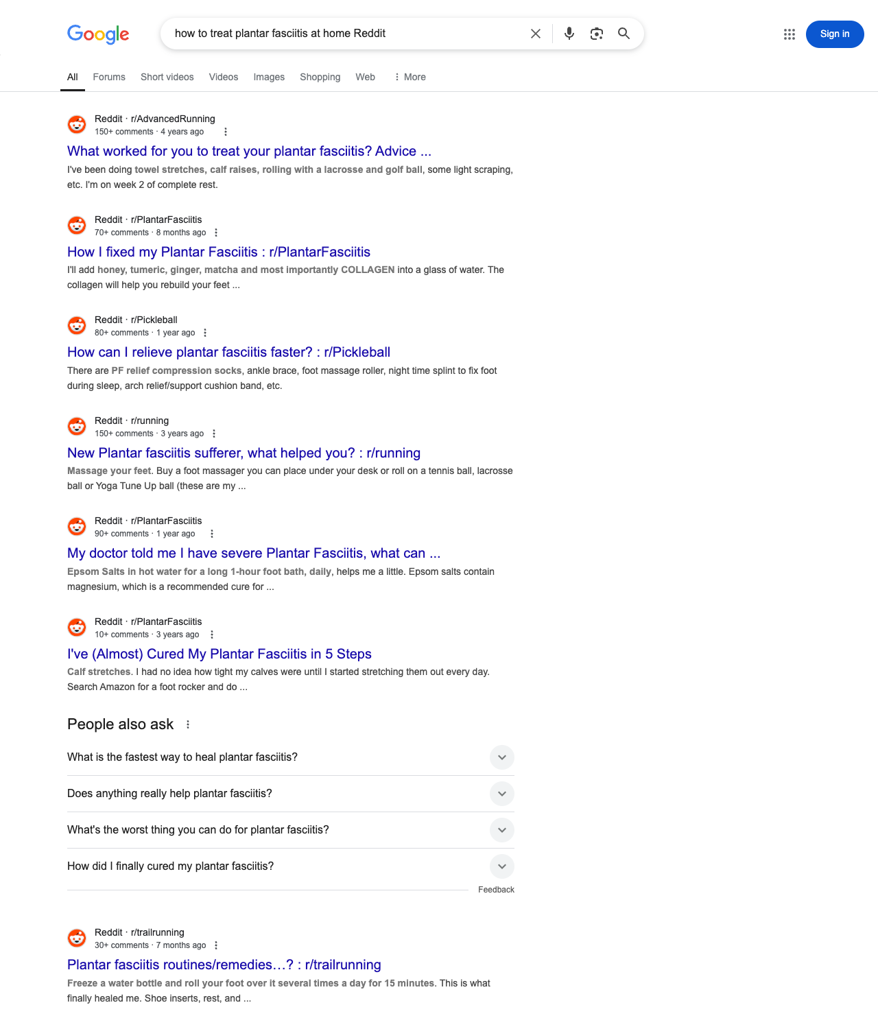 One of the best ways to do keyword research while optimizing SEO for podiatrists is to go to Reddit and type in questions that people interested in podiatry services is looking for.