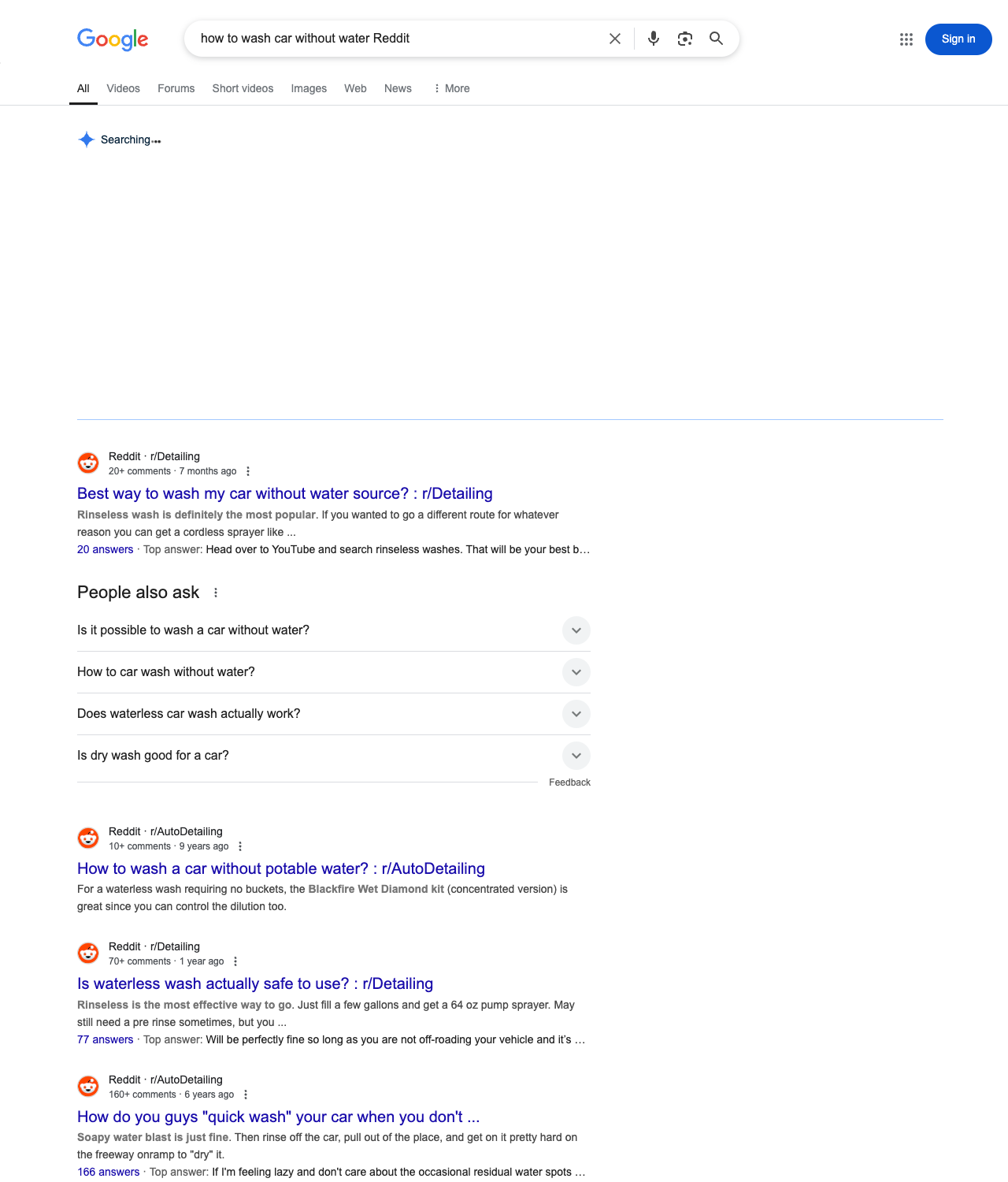 One of the best ways to do keyword research while optimizing SEO for mobile car washes is to go to Reddit and type in questions that people interested in mobile car wash services is looking for.