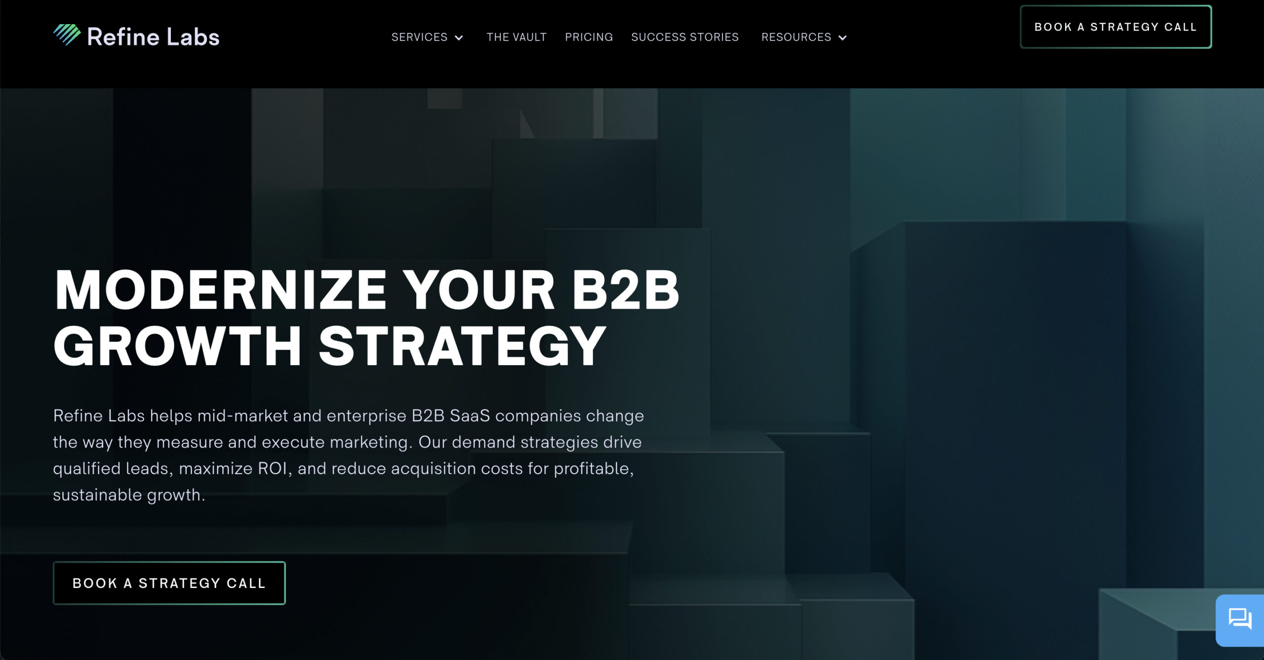 Refine Labs is a B2B SaaS marketing agency best known for pioneering the demand generation model that shifts focus from lead volume to revenue impact.