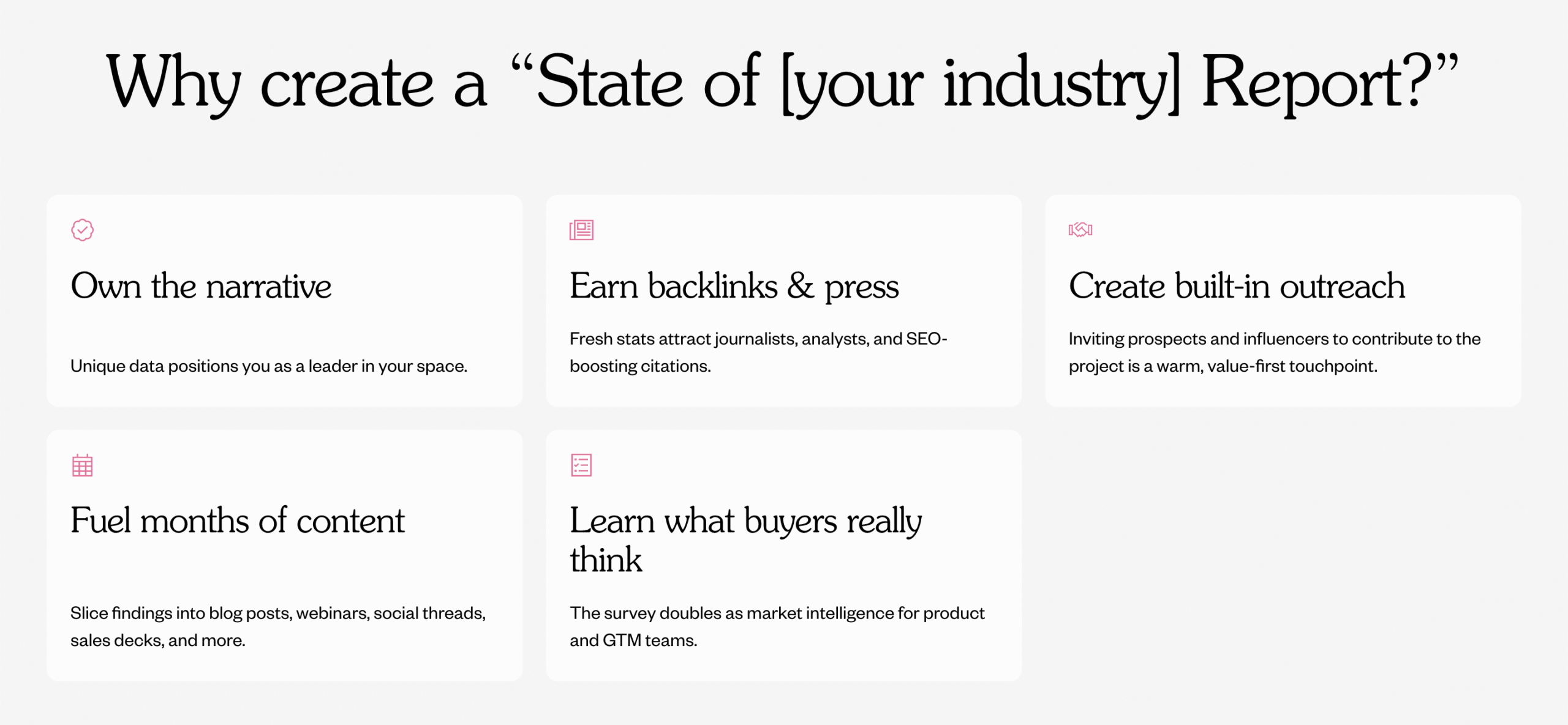 Aside from AEO service, Animalz also offers a survey-driven whitepaper writing services. This is a really good type of content that has the potential to move your brand narrative forward.