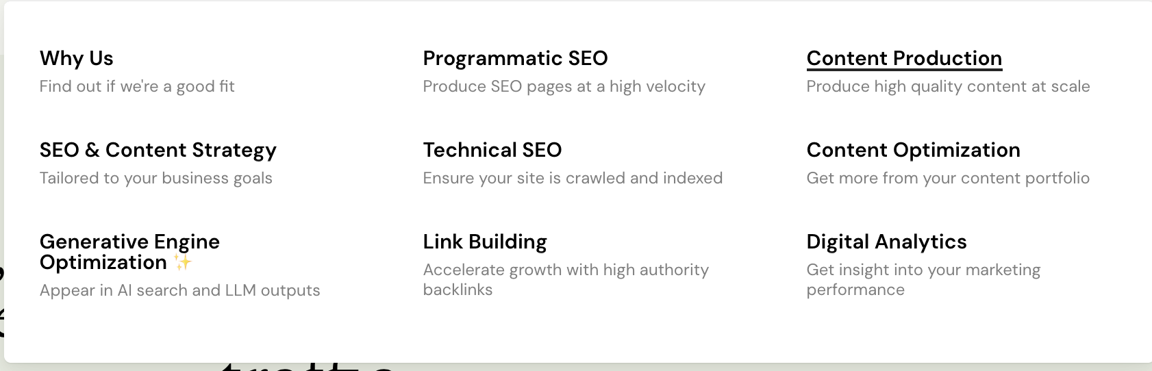 Core services of Omniscient Digital