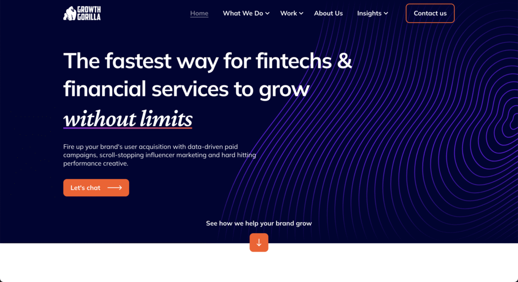 Growth Gorilla is a good performance marketing agency for fintech and financial services companies
