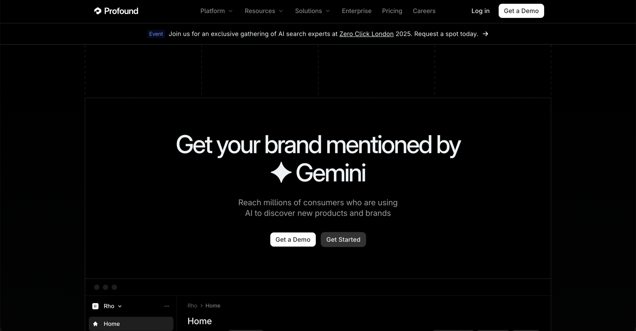 Profound is a famous keyword tracking tool for AI and LLMs