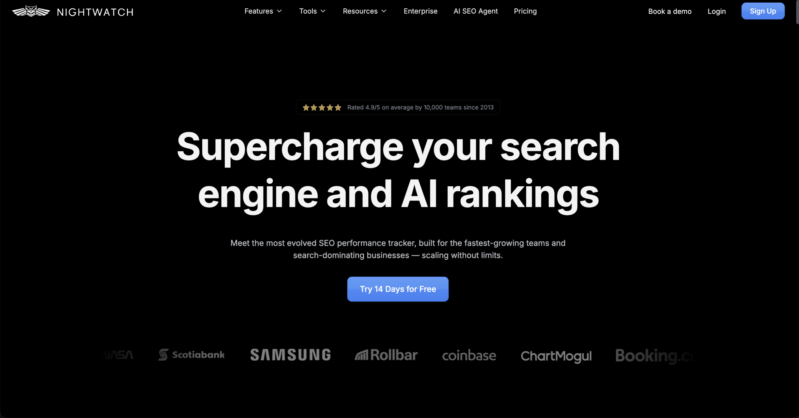 Nightwatch.io is a good search engine keyword tracker