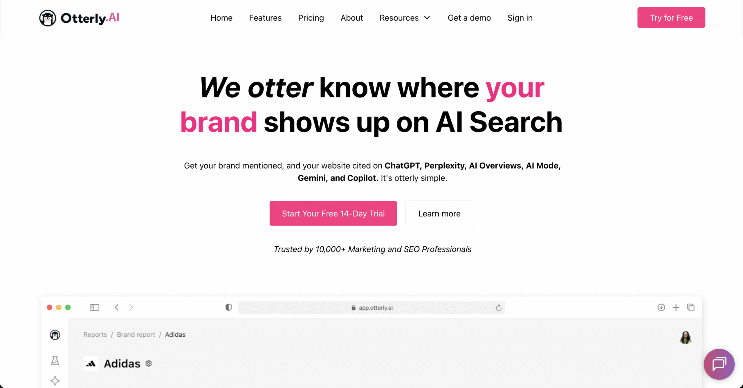 Otterly.ai as an AI rank tracking tool and traditional SEO keyword tracker