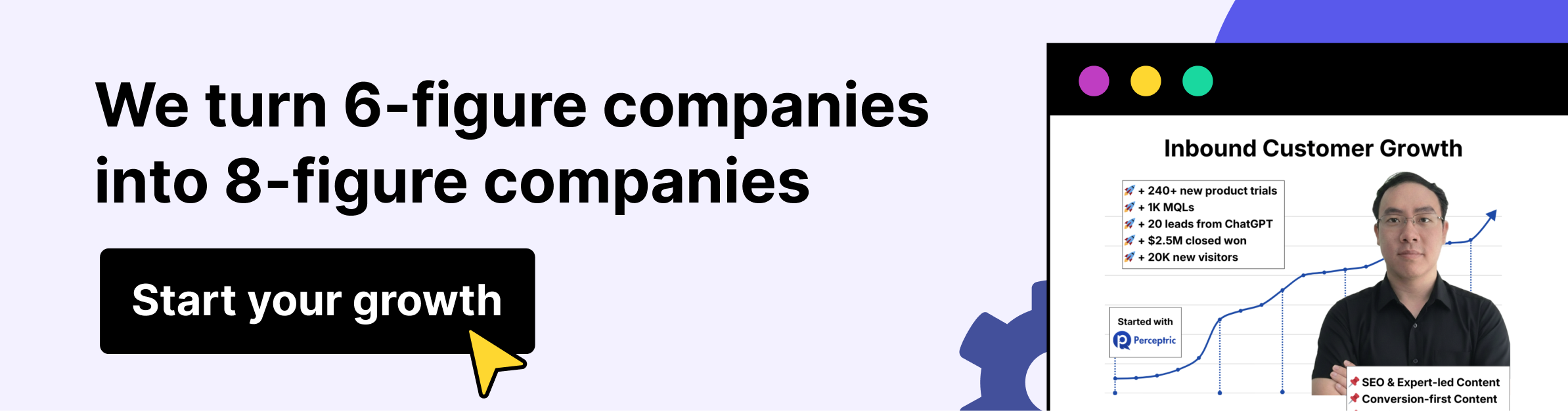 Perceptric is a SEO and content marketing agency for B2B SaaS companies