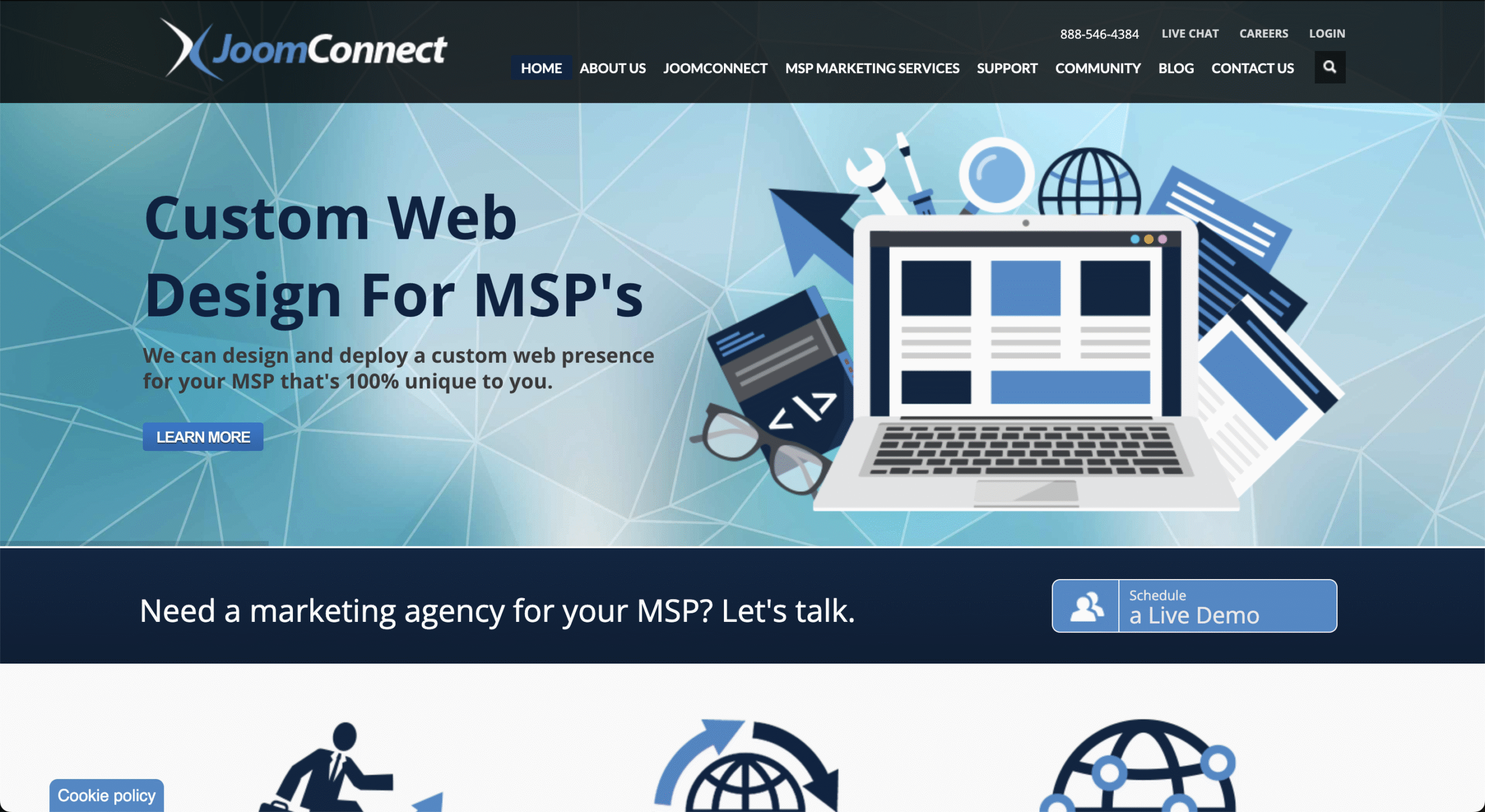 JoomConnect (Best for MSP web content and ongoing brand support.)