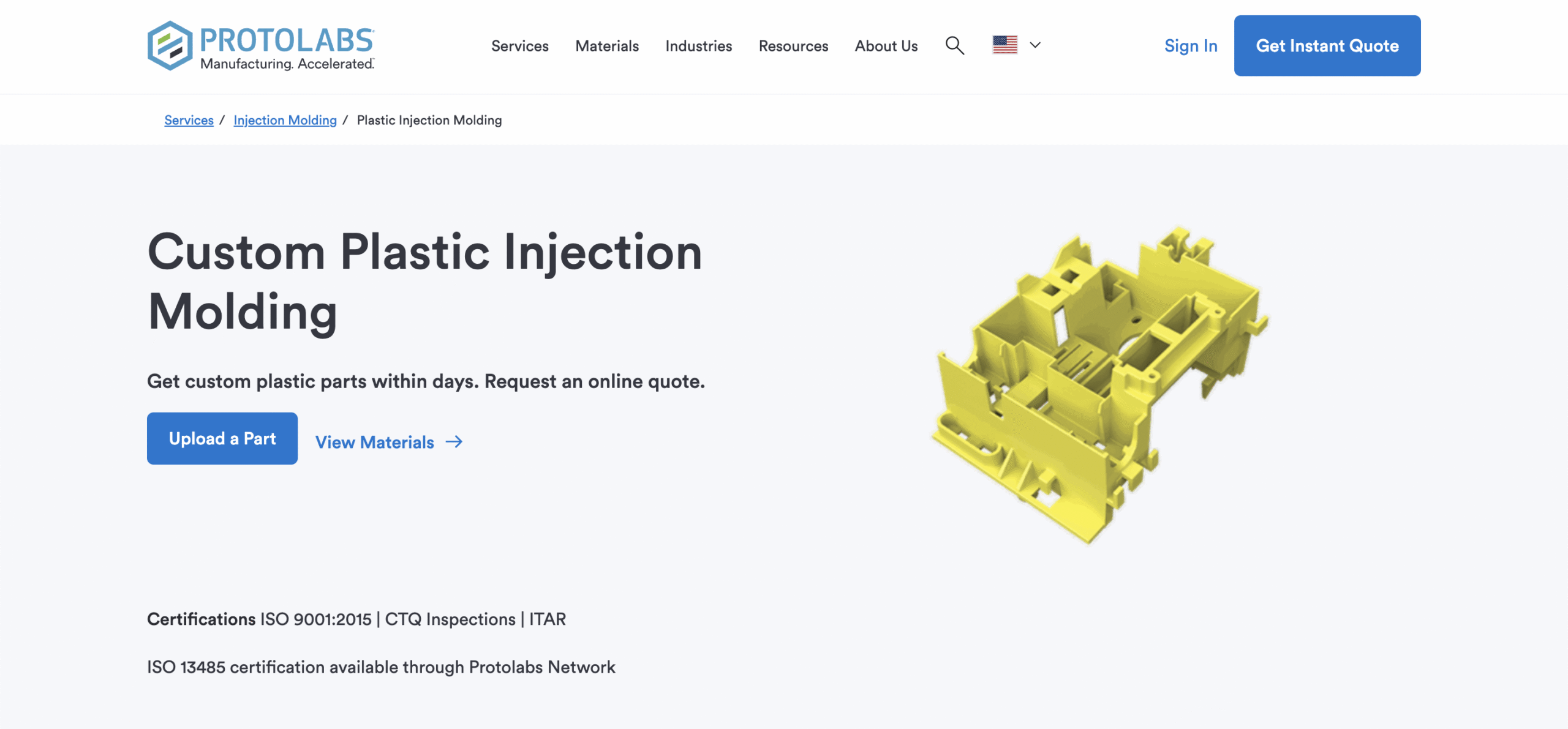 Example of SEO in manufacturing done right