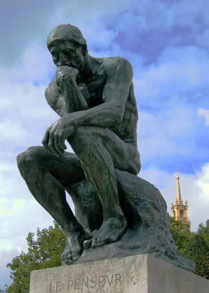The thinker, a symbol of thought leadership content