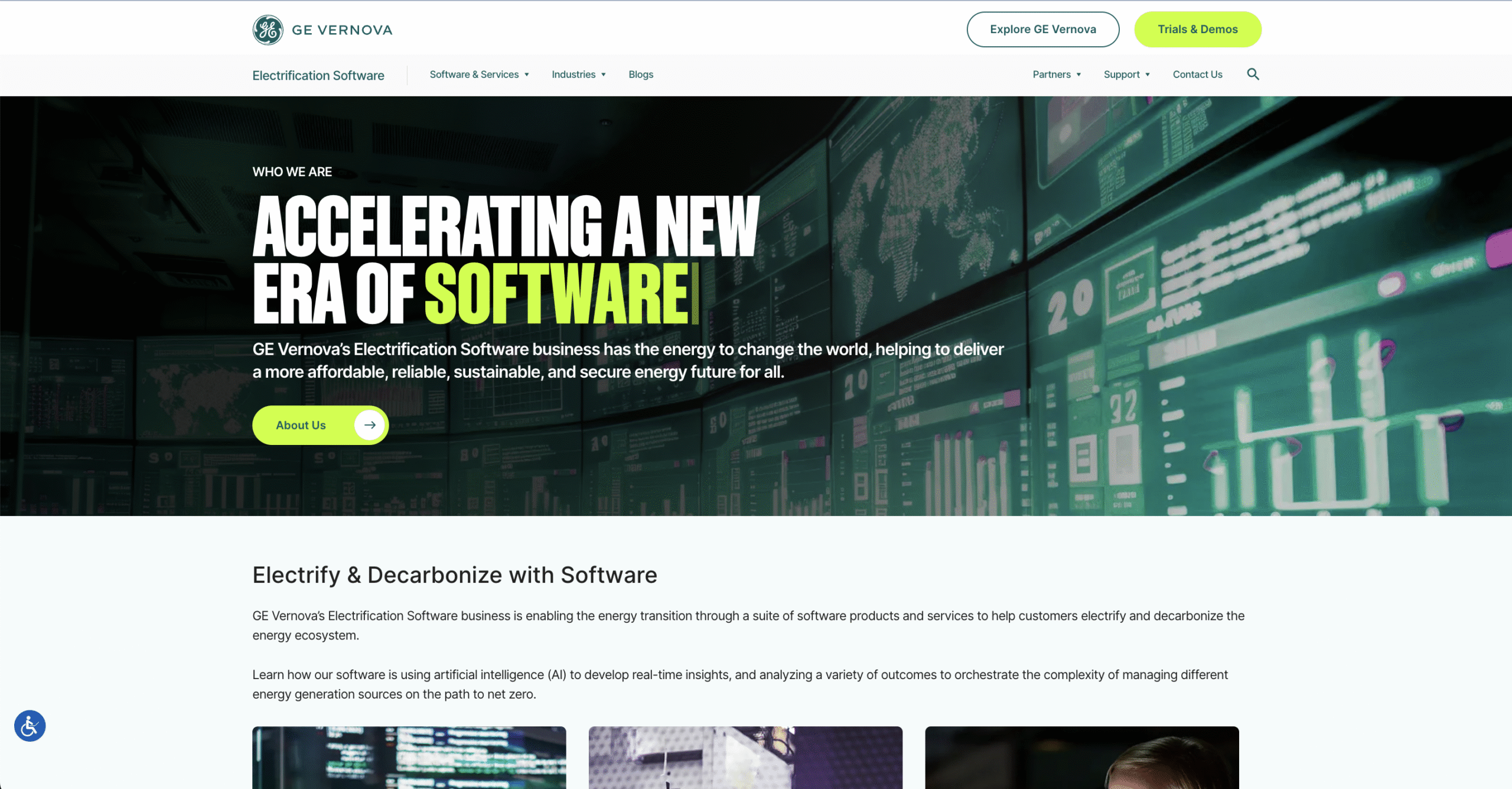 GE Digital examples of best B2B websites for manufacturing and industrial companies