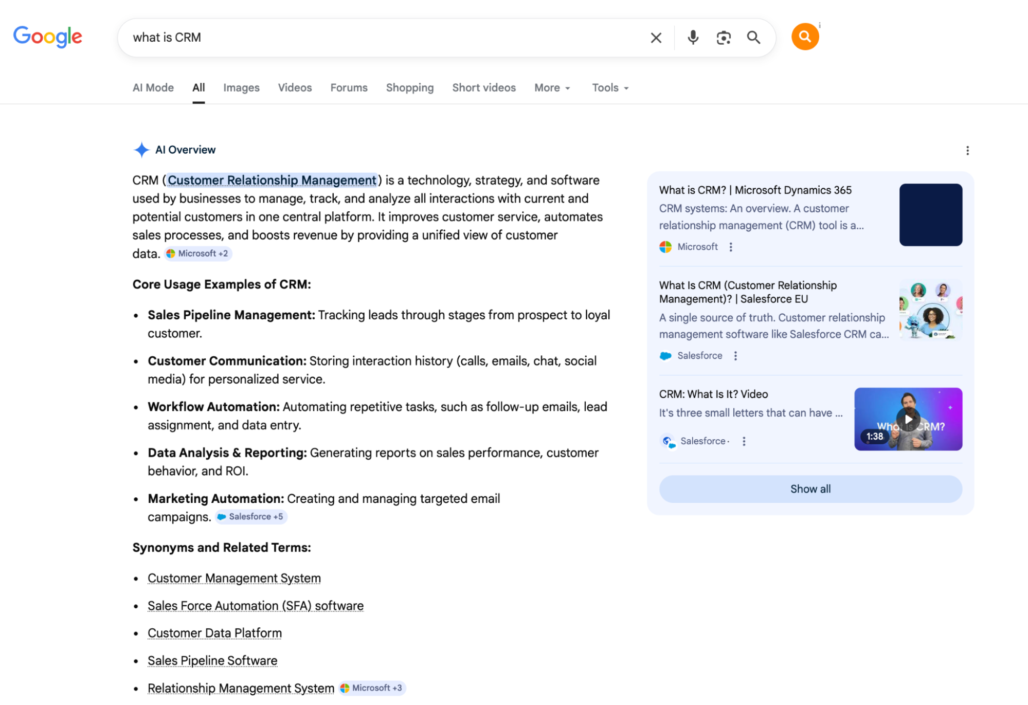 AI Overview taking over TOFU search results