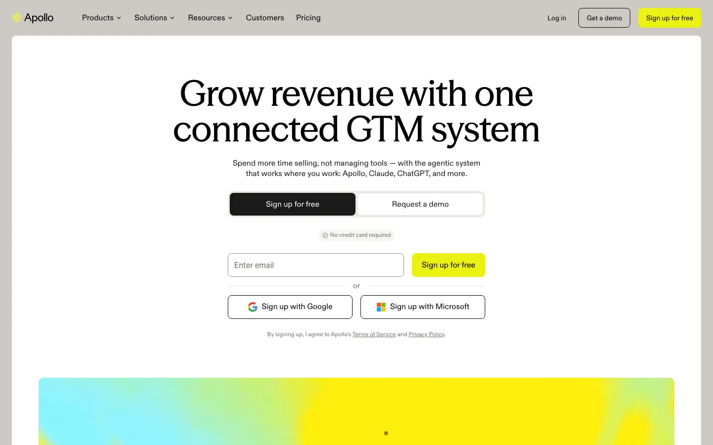 Apollo: screenshot of apollo.io